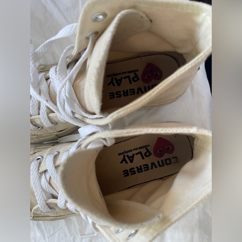 Comme des Garcons CDG PLAY Converse Chuck Taylor Hi OG Small Heart SZ 6 Women’s - Picture 3 of 7